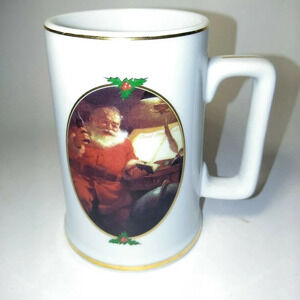 Coca Cola 1996 Collector Edition Coffee Mug July‎ Christmas Santa Vintage